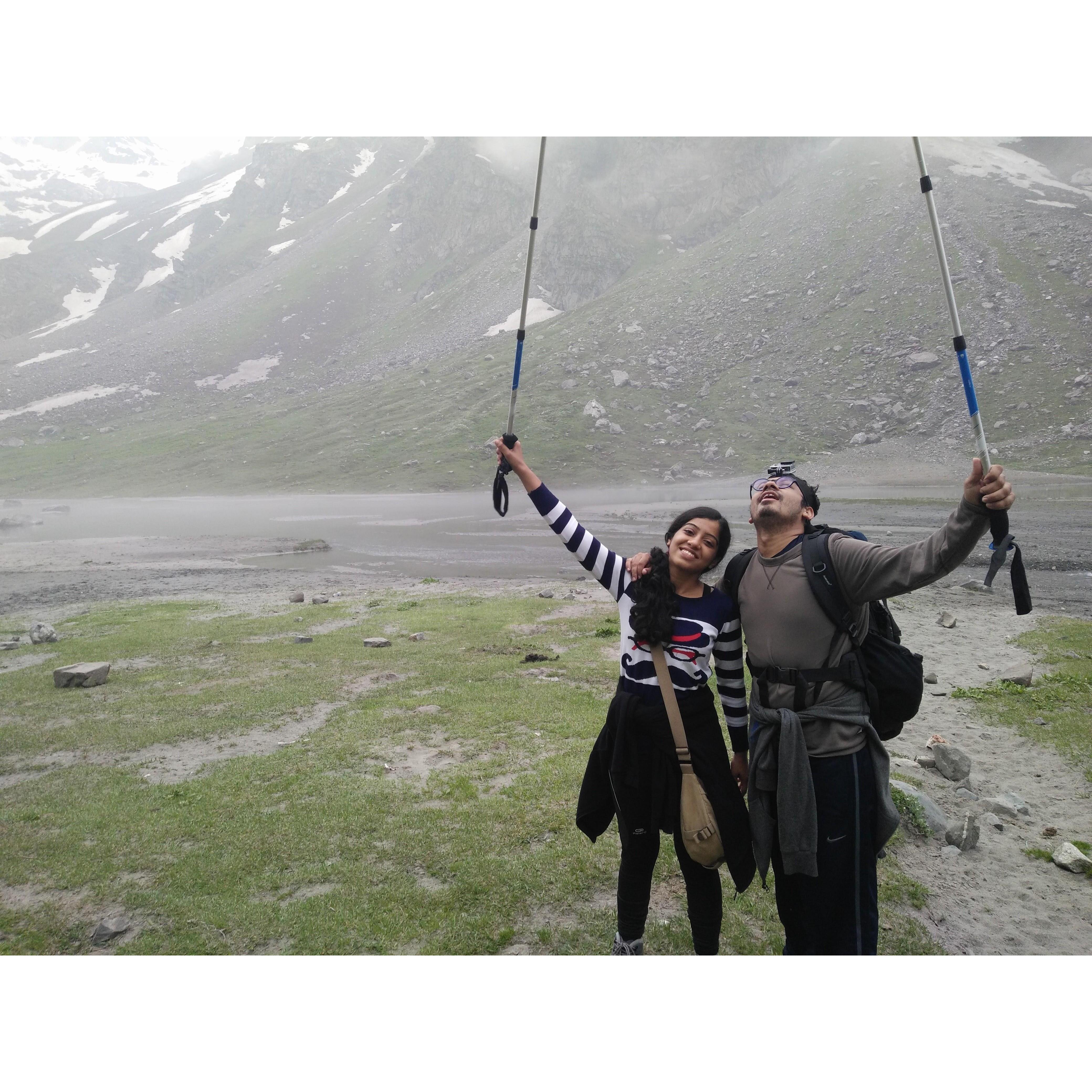 A couple that treks together, stays together 
- Copyrights Sid Shreya