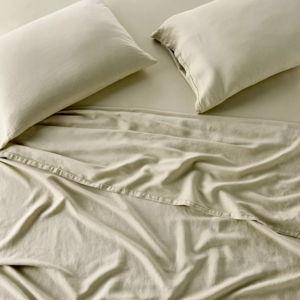 100% Linen Sheet Set - Casaluna™ - Light Olive Green, California King