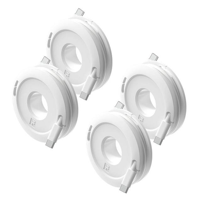 Side Winder Mini and Max Headphone, Earbud and Charging Cable Winder and Organizer Perfect for Wrapping Earbuds and Cords for Travel and Organization 4-Pack (White, Max)
