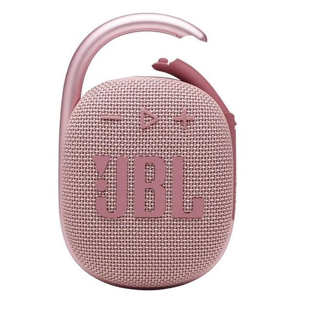 JBL Clip 4 - Portable Mini Bluetooth Speaker, big audio and punchy bass, integrated carabiner, IP67 waterproof and dustproof, 10 hours of playtime, speaker for home, outdoor and travel (Pink)