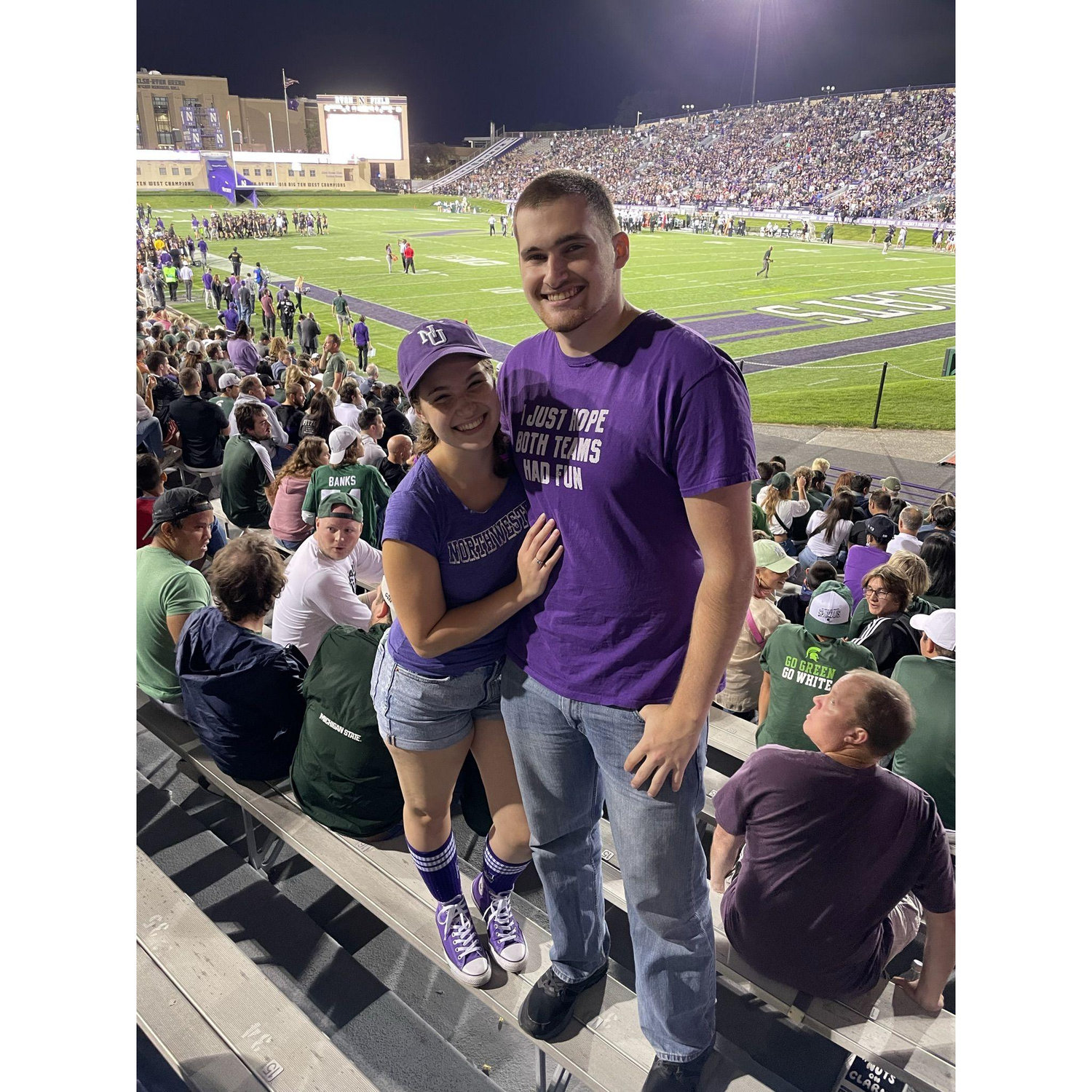 We love Northwestern football games