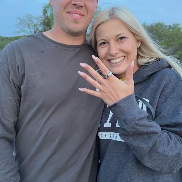 Engaged on our Boat