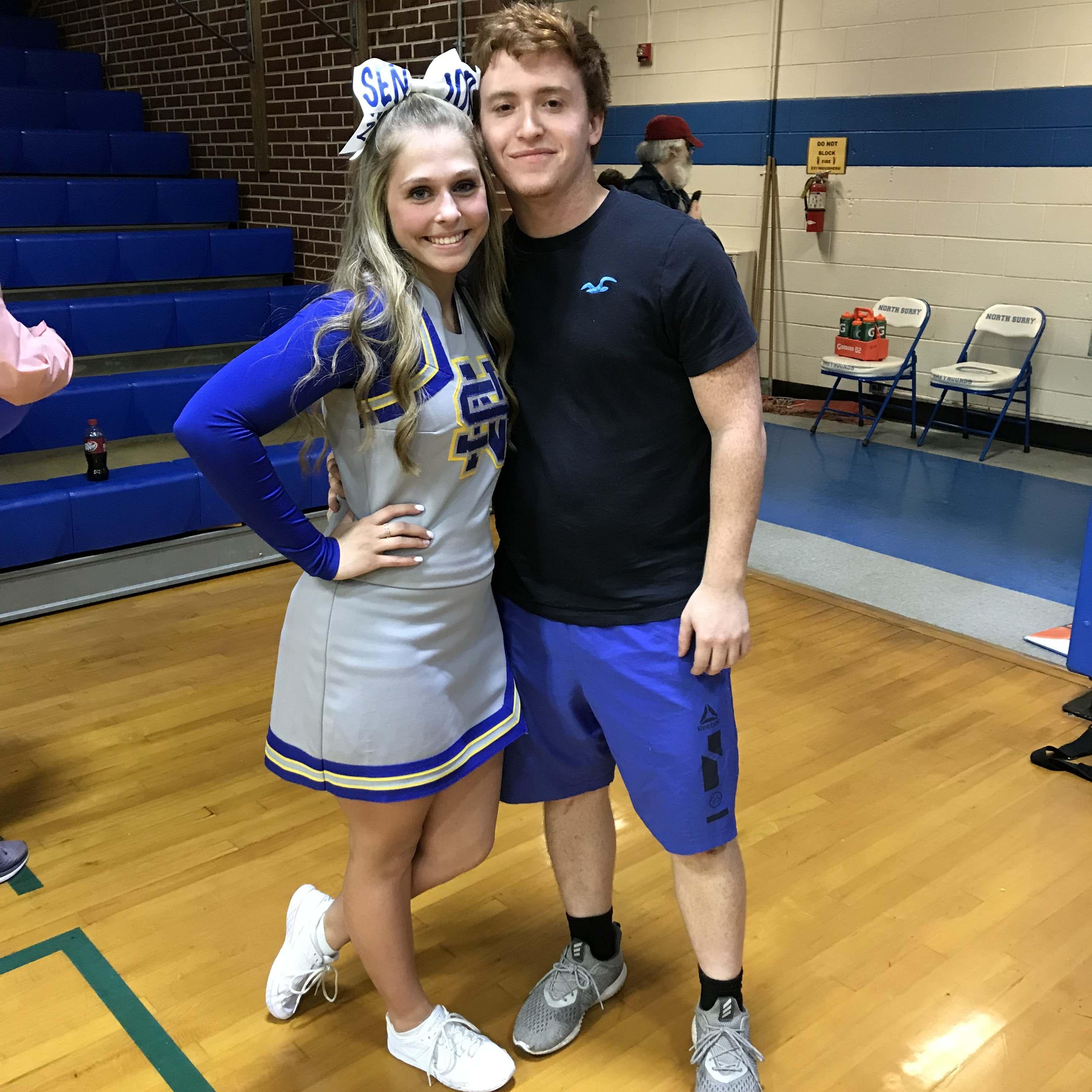 My varsity cheer senior night!