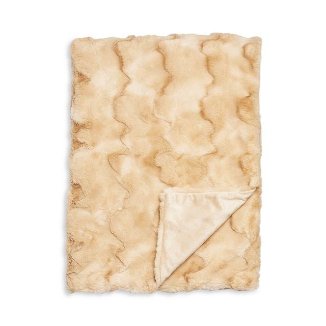 Hudson Park Collection Marble Faux Fur Throw - 100% Exclusive