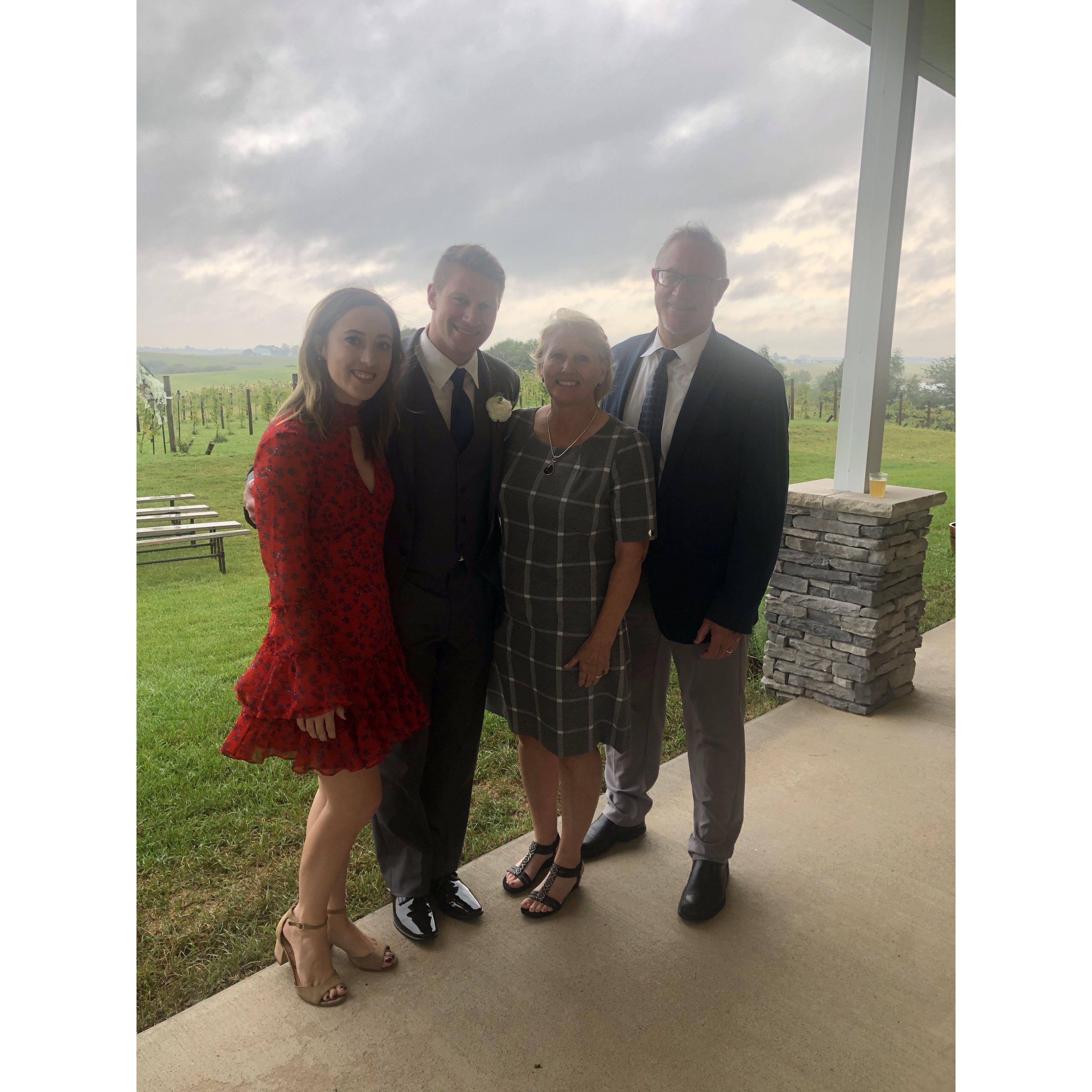 First time meeting Aaron's parents! September 2019 at Nate & Janel's wedding In Iowa