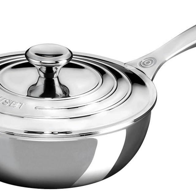 Le Creuset Tri-Ply Stainless Steel 2 Quart Saucier Pan