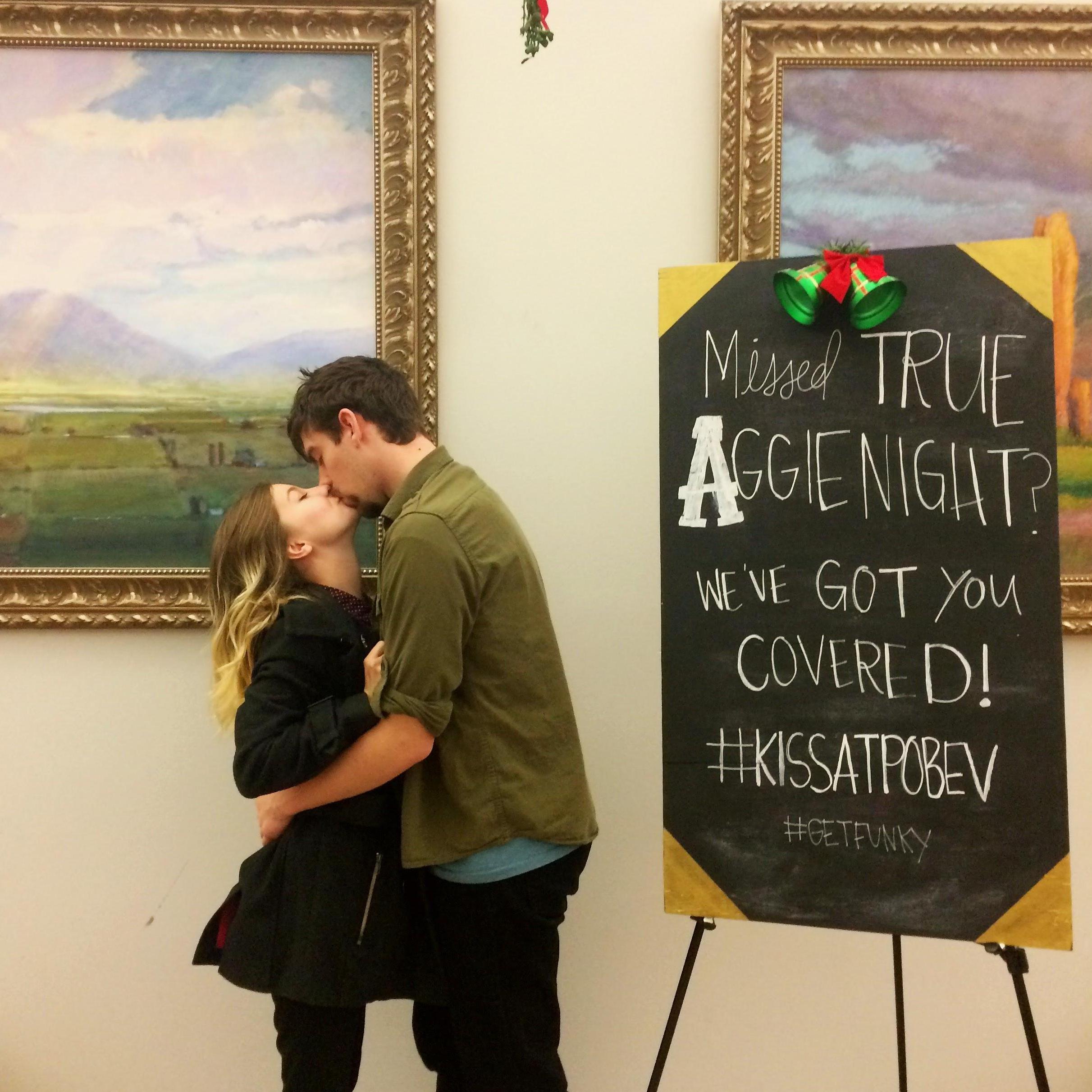 12/3/16 - We missed True Aggie Night, but found some mistletoe!