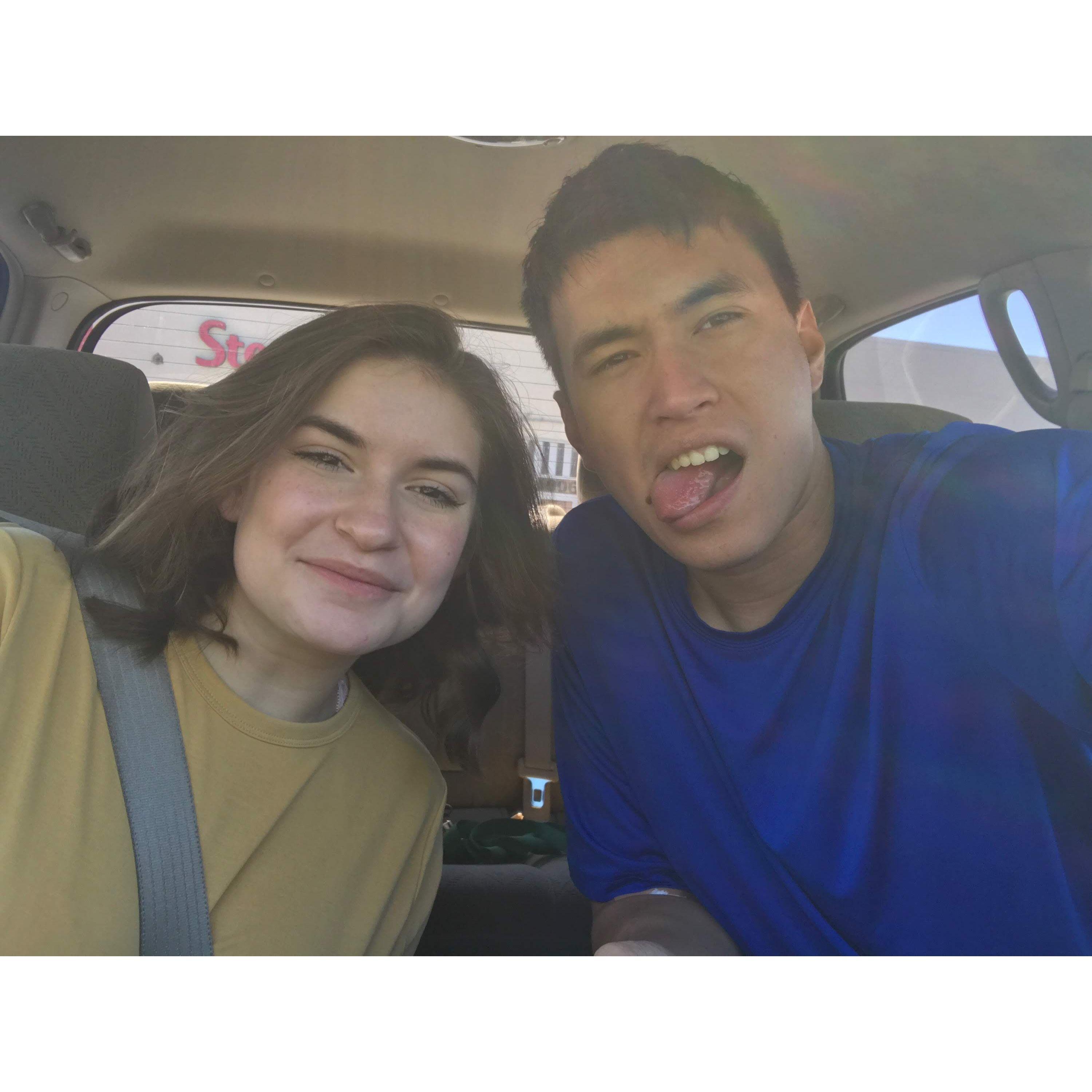 Rease introduced Michaela to Steak and Shake.