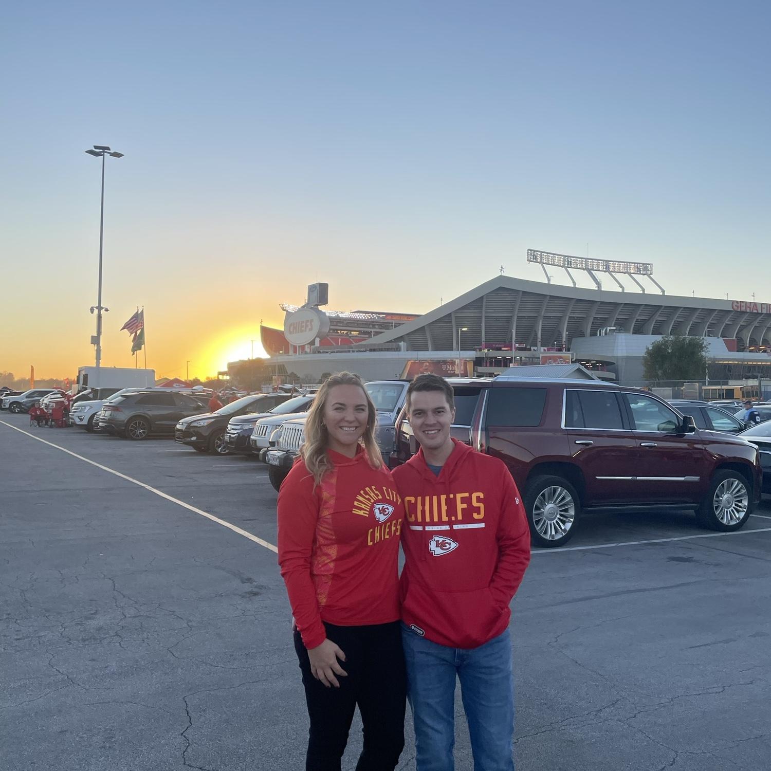 Ian’s first Chief’s game! Kansas City, MO  November 2022.