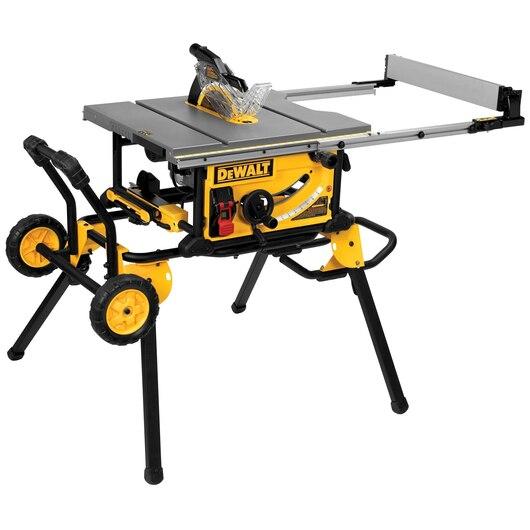 10" Jobsite Table Saw 32 - 1/2" (82.5cm) Rip Capacity, and a Rolling Stand