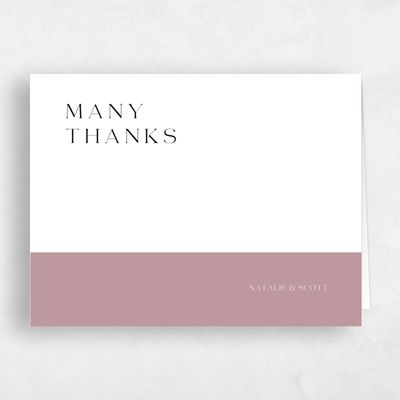 Dusty Rose, Pink Wedding Thank You - Taos Landscape