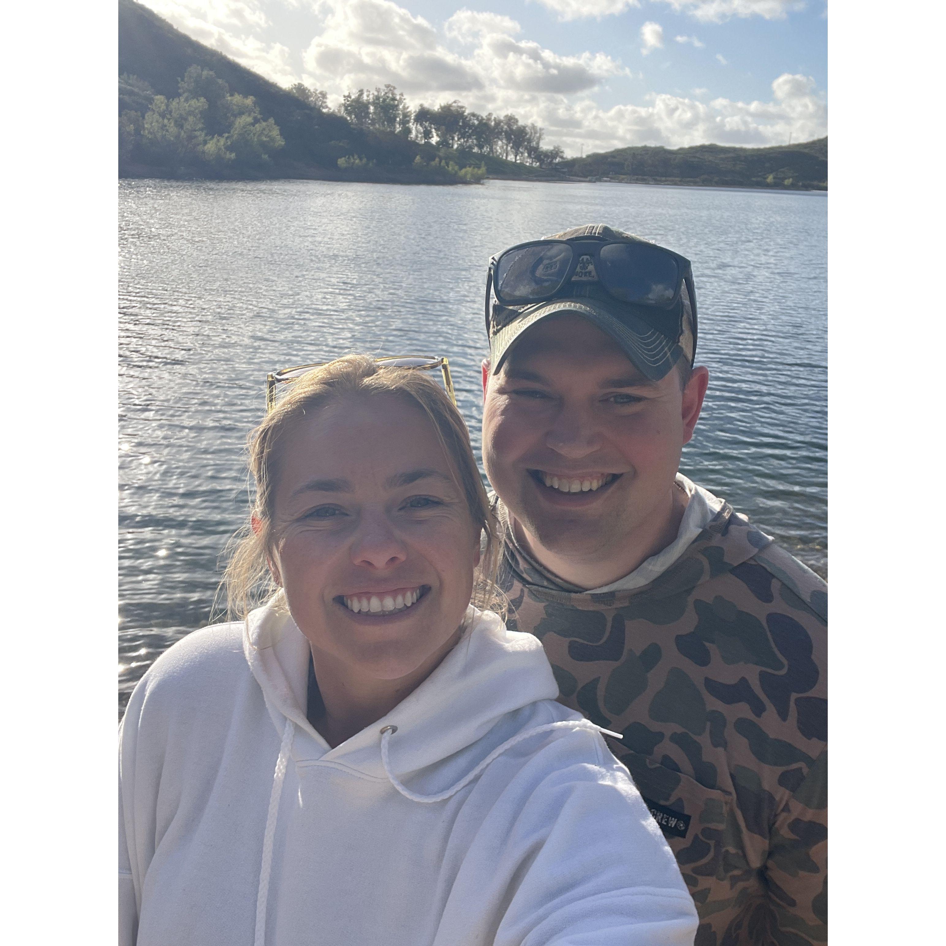 The spot we got engaged! (this was his "scouting out" time)