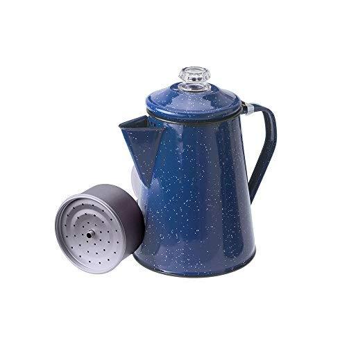 GSI Outdoors 8 Cup Enamelware Percolator for Coffee at Home or Campsite