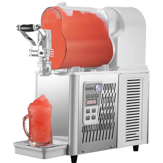 VEVOR Slushy Machine, 3L Daiquiri Machine Commercial, Single Bowl Frozen Drink Slush Machine, White Commercial Slushie Machine, 330W Frozen Slush Machine, Stainless Steel Home Slush Machine