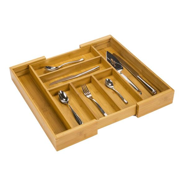 Expandable Bamboo Cutlery Tray