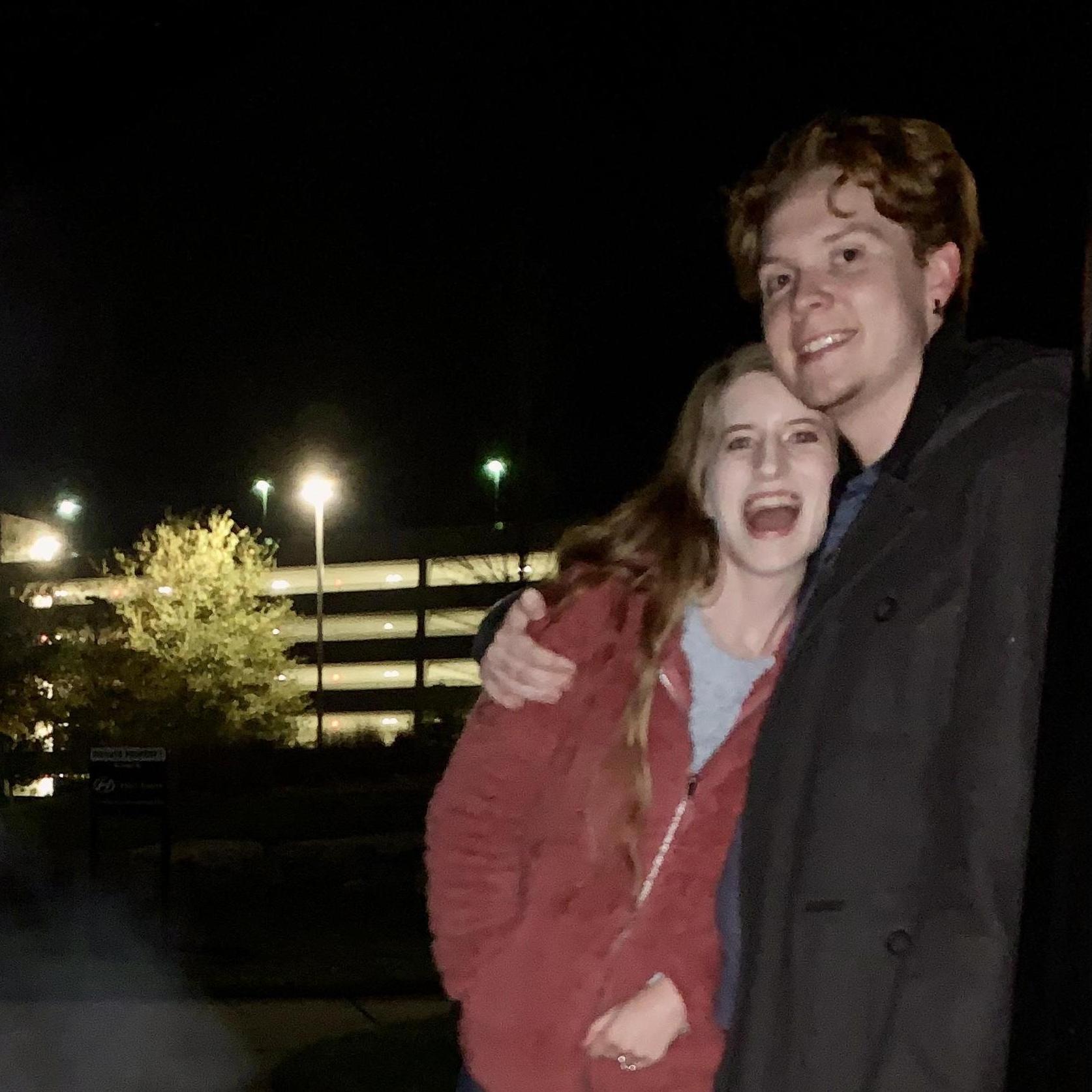 From our engagement party - we're just a littleee excited to be married!