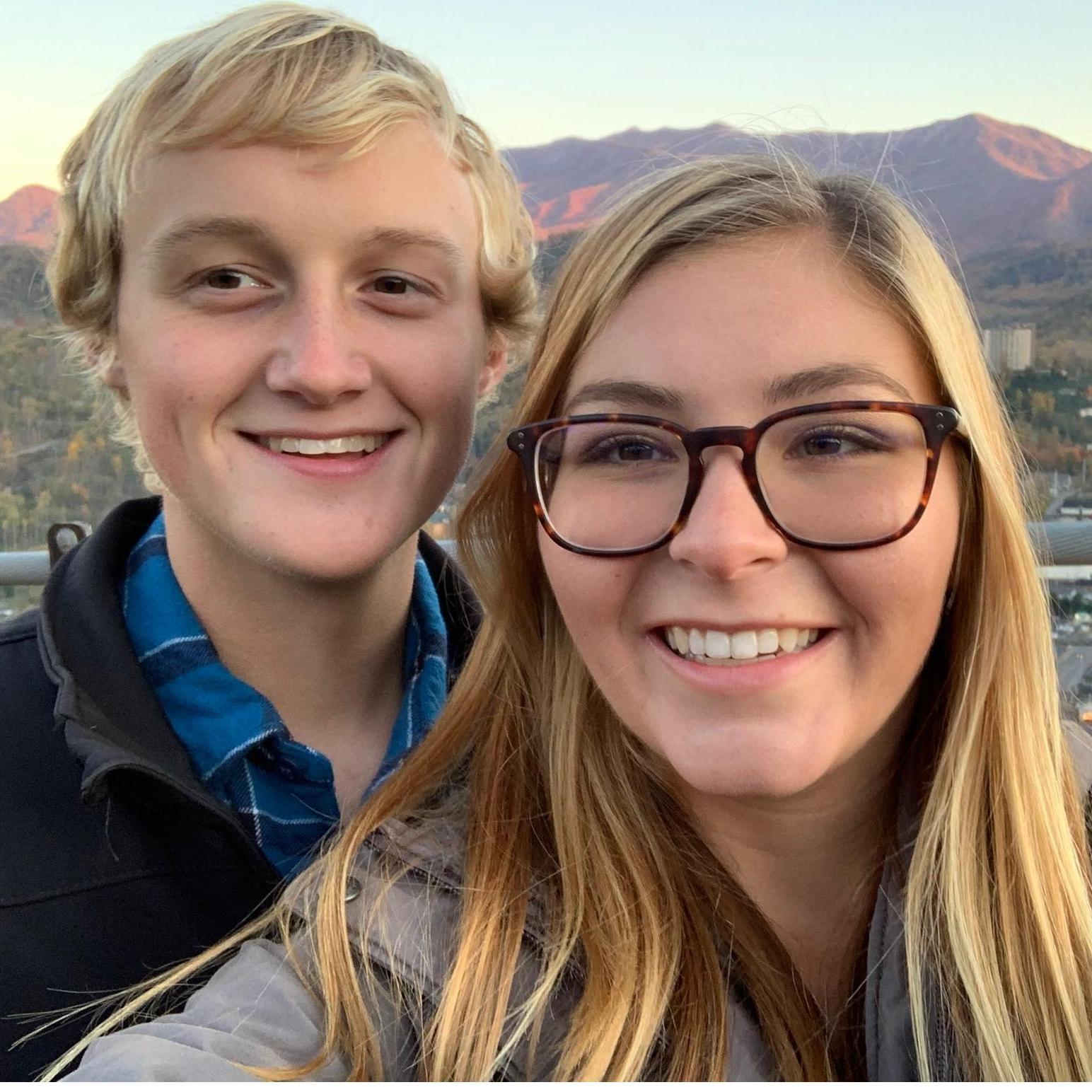 Our one year date in Gatlinburg at the Sky Bridge.