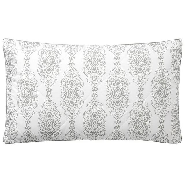 Dessi Print Reversible Sham, King, Gray