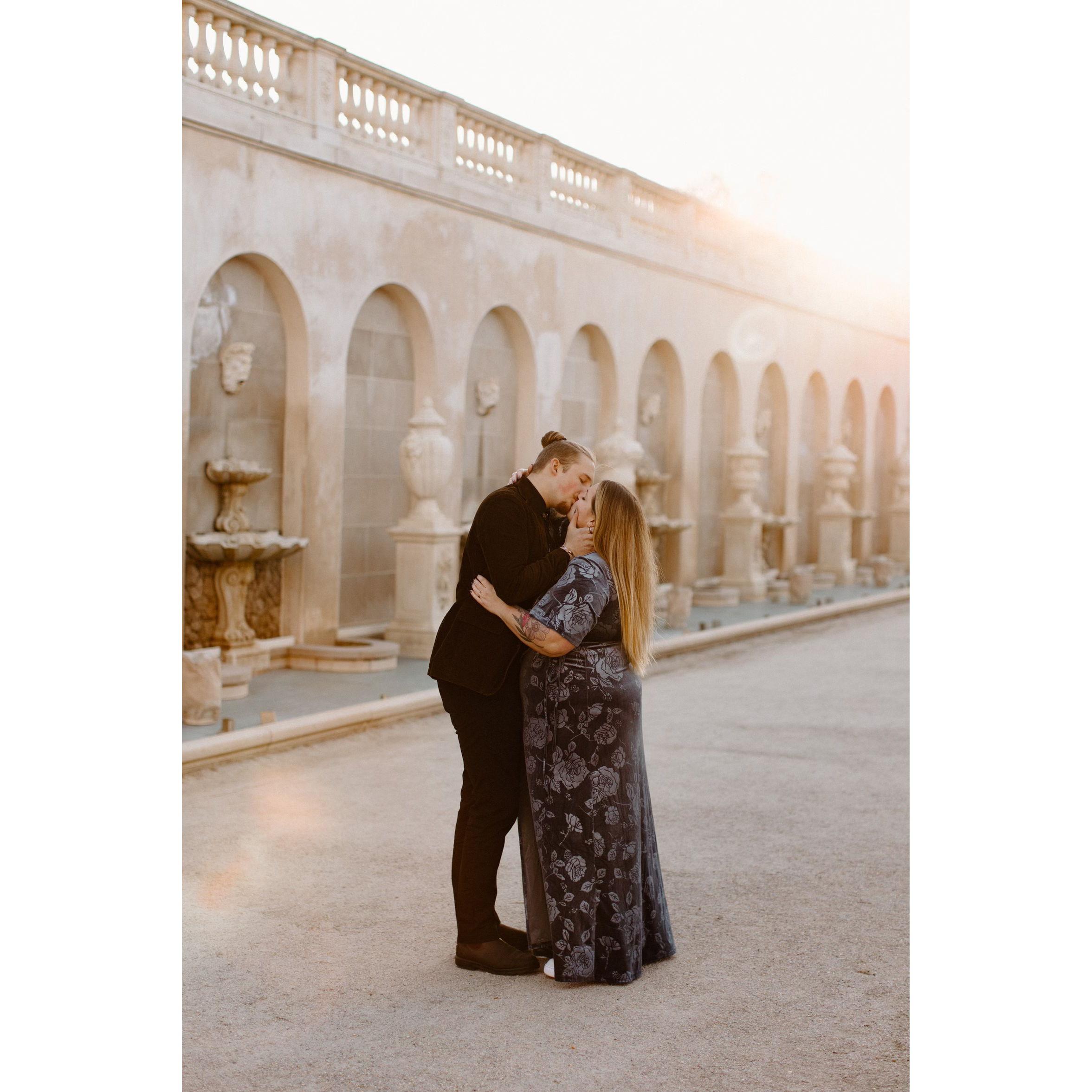 1/15/23, engagement photos taken at Longwood Gardens.