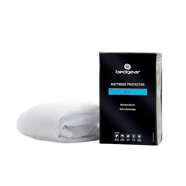 Bedgear King Basic Mattress Protector - Lightweight, Noiseless, and Waterproof Fabric Cover for Bed - Washable and Breathable Mattress Pad - Protects Against Stains