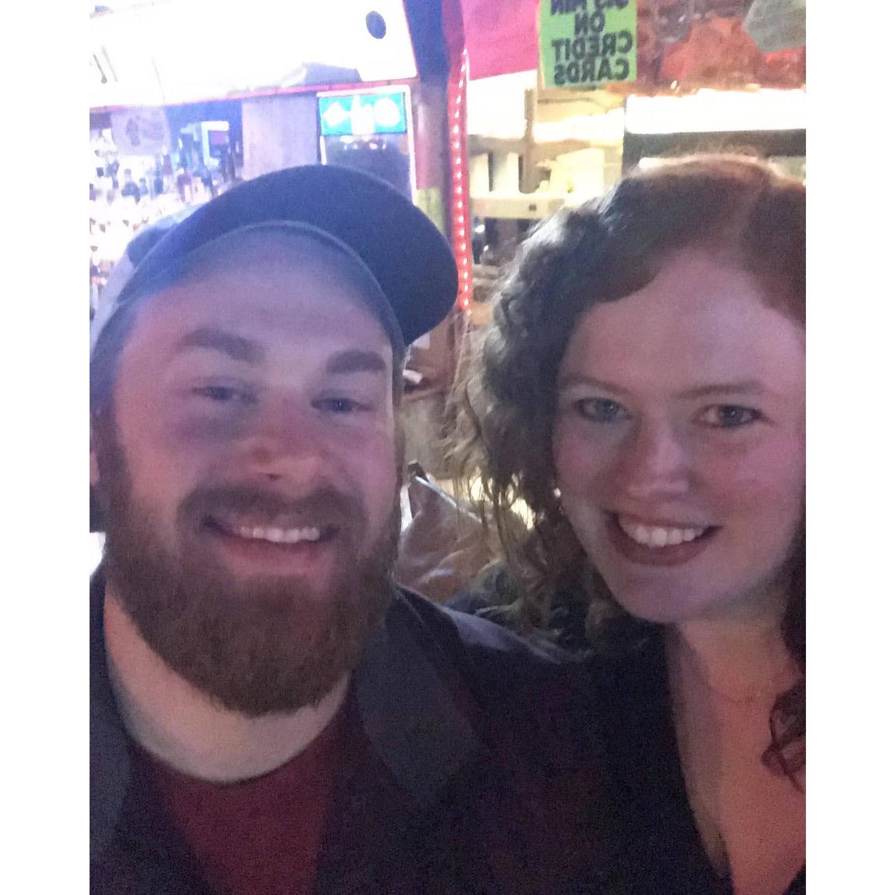 One of our earliest photos together. At the Tack Room, randomly.
