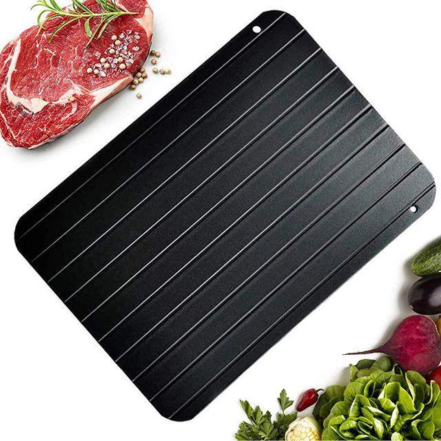 Fast Defrosting Tray for Frozen Food Thawing - Plate Defrost Meat for Frozen Meat & Food, Defrosting Mat Thaw Meat Quickly, Eco-Friendly, No Chemicals, No Electricity, No Microwave