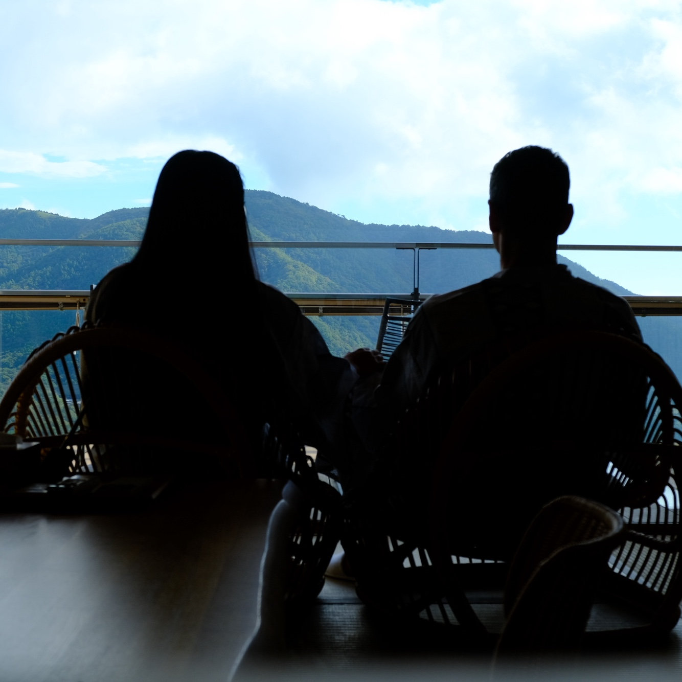 our view in our ryokan in Hakone, Japan
