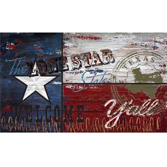Apache Mills Texas Flag 18 in. x 30 in. Recycled Rubber Door Mat