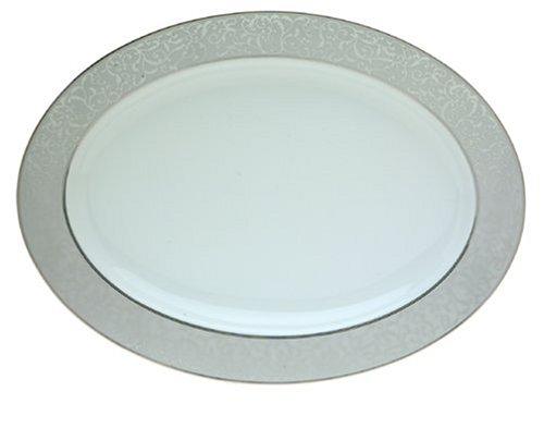 Mikasa Parchment Oval Serving Platter, 14-Inch , White - L3438-314