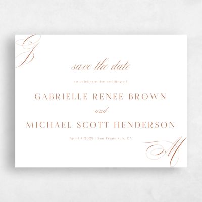 Tuscany, Brown Wedding Save the Date - Conques Landscape