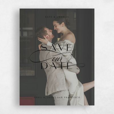Black Wedding Save the Date - Calle Photo