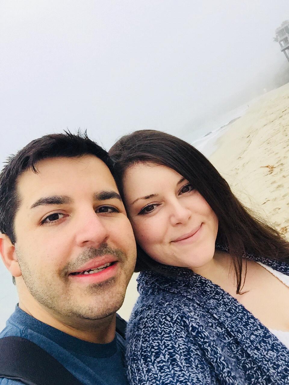 First date at the beach.