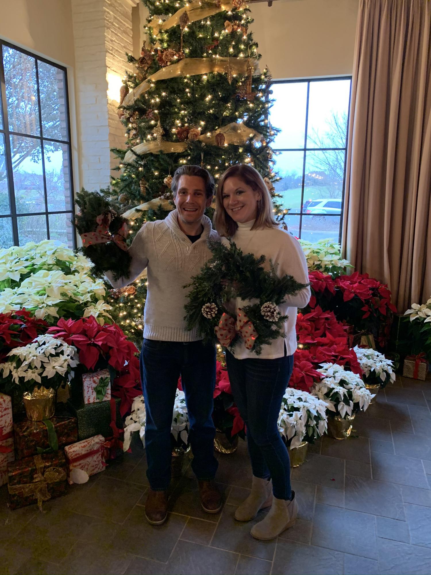 Wreath Making at Early Mountain Vineyards - somehow we lost the wreaths before we got home???