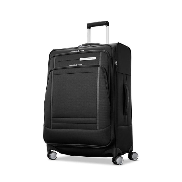 Samsonite Uplift Softside Luggage with Spinner Wheels, Black, Checked-Medium 25-Inch
