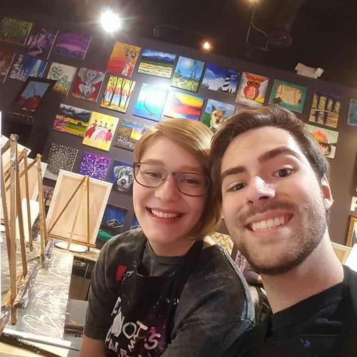 Our first attempt at painting at Pinot's Palette. Went surprisingly well actually.