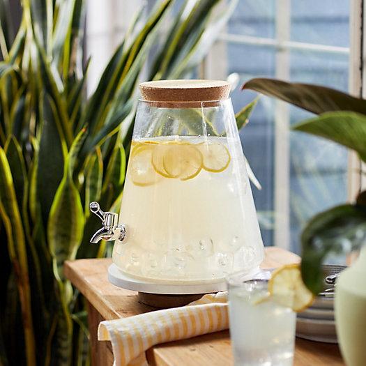 Glass Beverage Dispenser with Cork Top