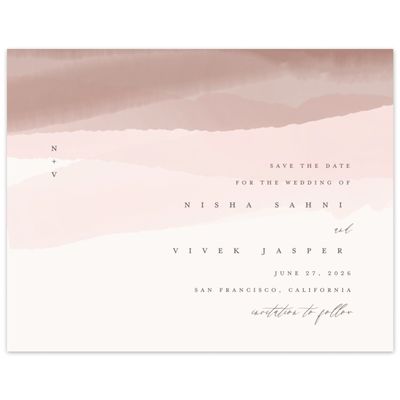 Café au Lait, Brown Wedding Digital Save the Date - Halloway Landscape