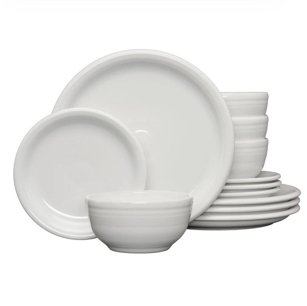 Bistro Coupe 12-Piece Dinnerware Set, Service for 4