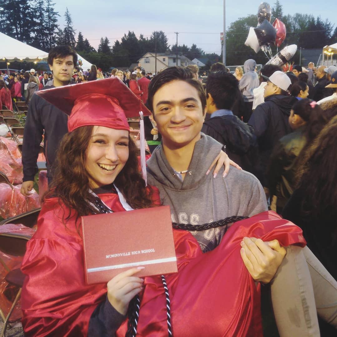 At Kylie's graduation