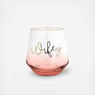 Love You More Wifey Wine Glass