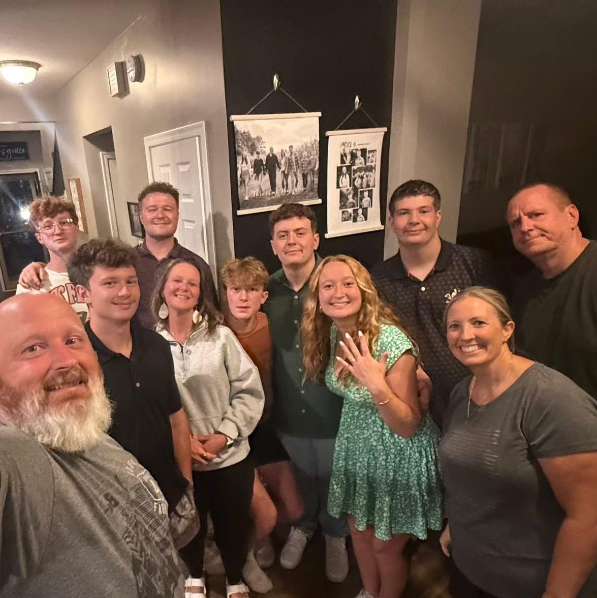 Luke gathered both of our families together the night he proposed to surprise Abby!