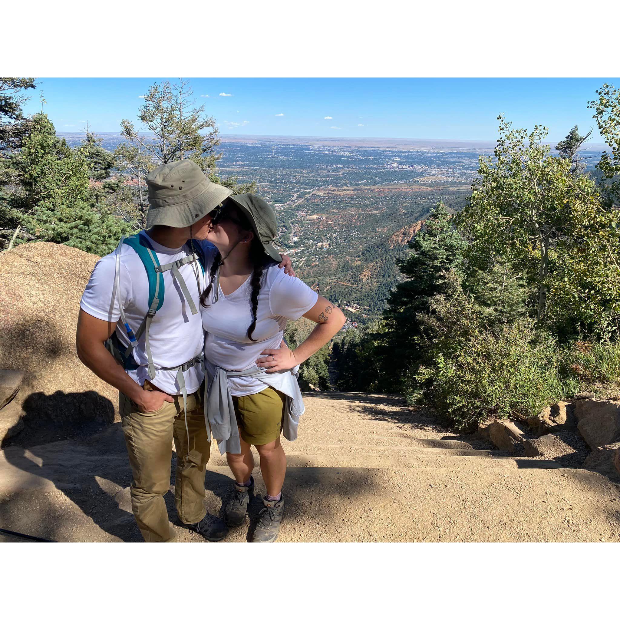 The day we hiked up the Manitou Incline in Colorado! This is 2744 steps, 2000ft elevation in under 1 mile. Hanna would have given up about an 1/8 of the way if Dennis hadn't kept encouraging her.
