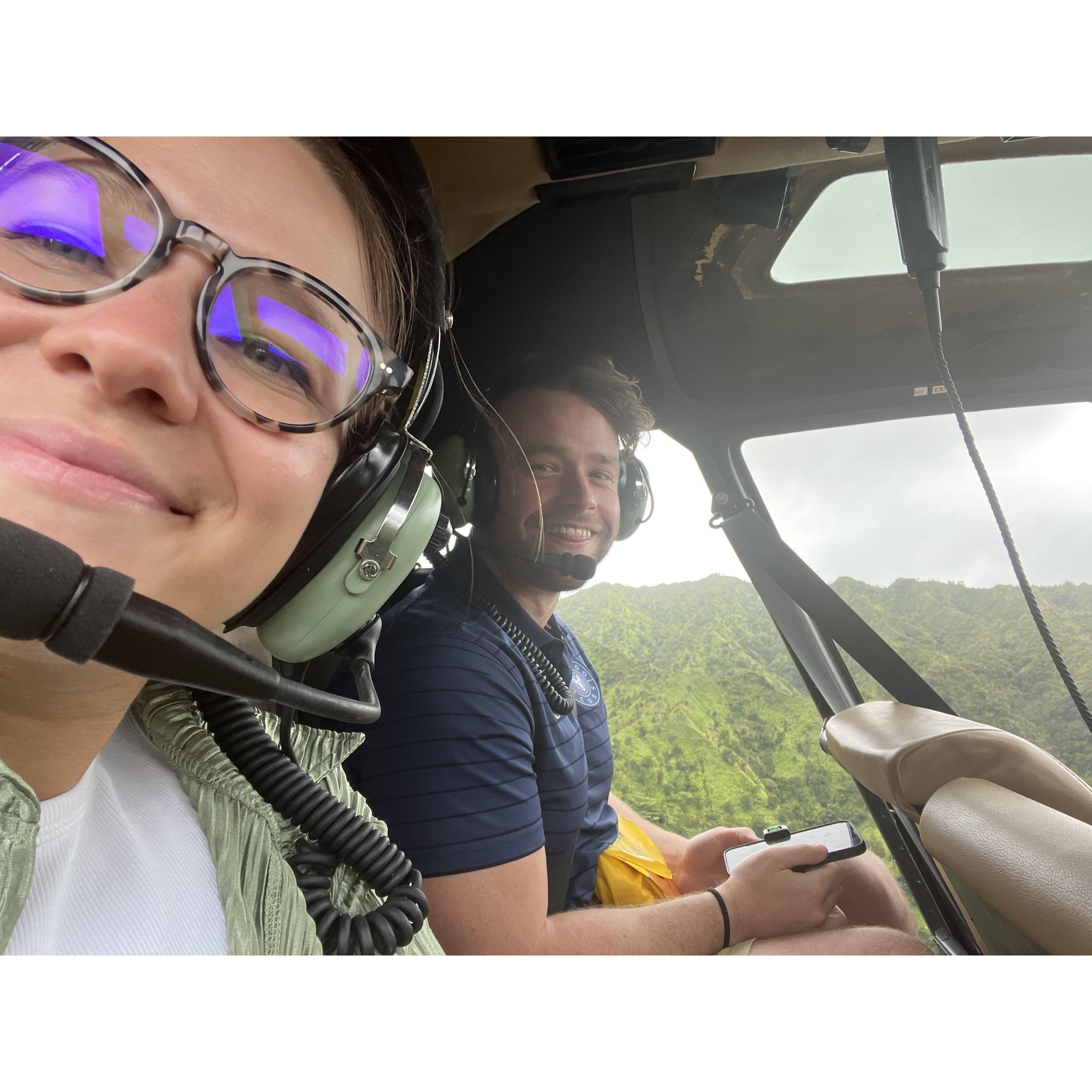 September 2023: HAWAII!! Taking a tour of Kauai via a doors off helicopter