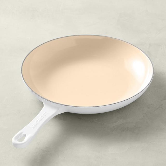 Le Creuset Enameled Cast Iron Shallow Fry Pan, 11", Matte White
