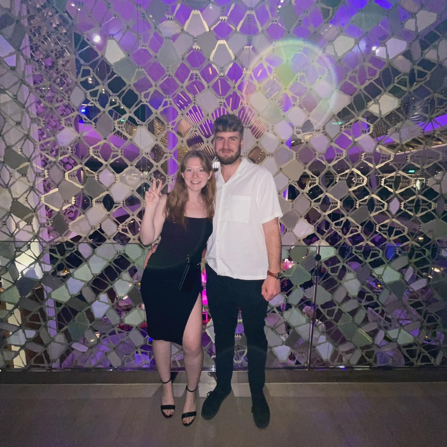 Our first cruise together! This was such a wonderful experience, we got to swim with dolphins!