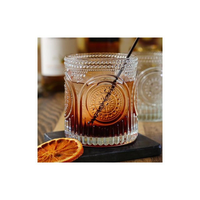 Kate Aspen Clear 10 oz Retro Arch Floral Ribbed Glassware | 27211CL