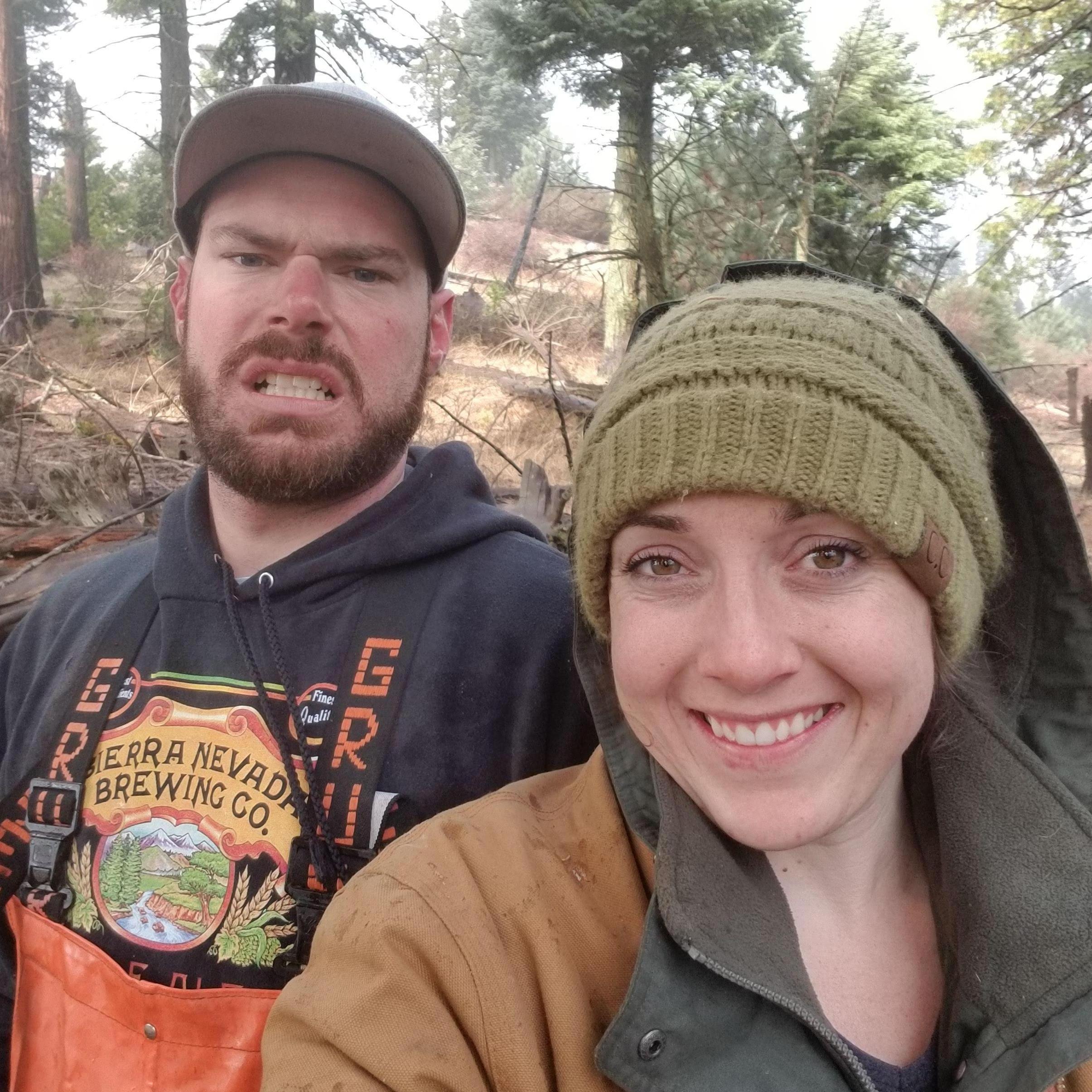 Cutting Christmas trees up on Vulcan Mountain December 2018