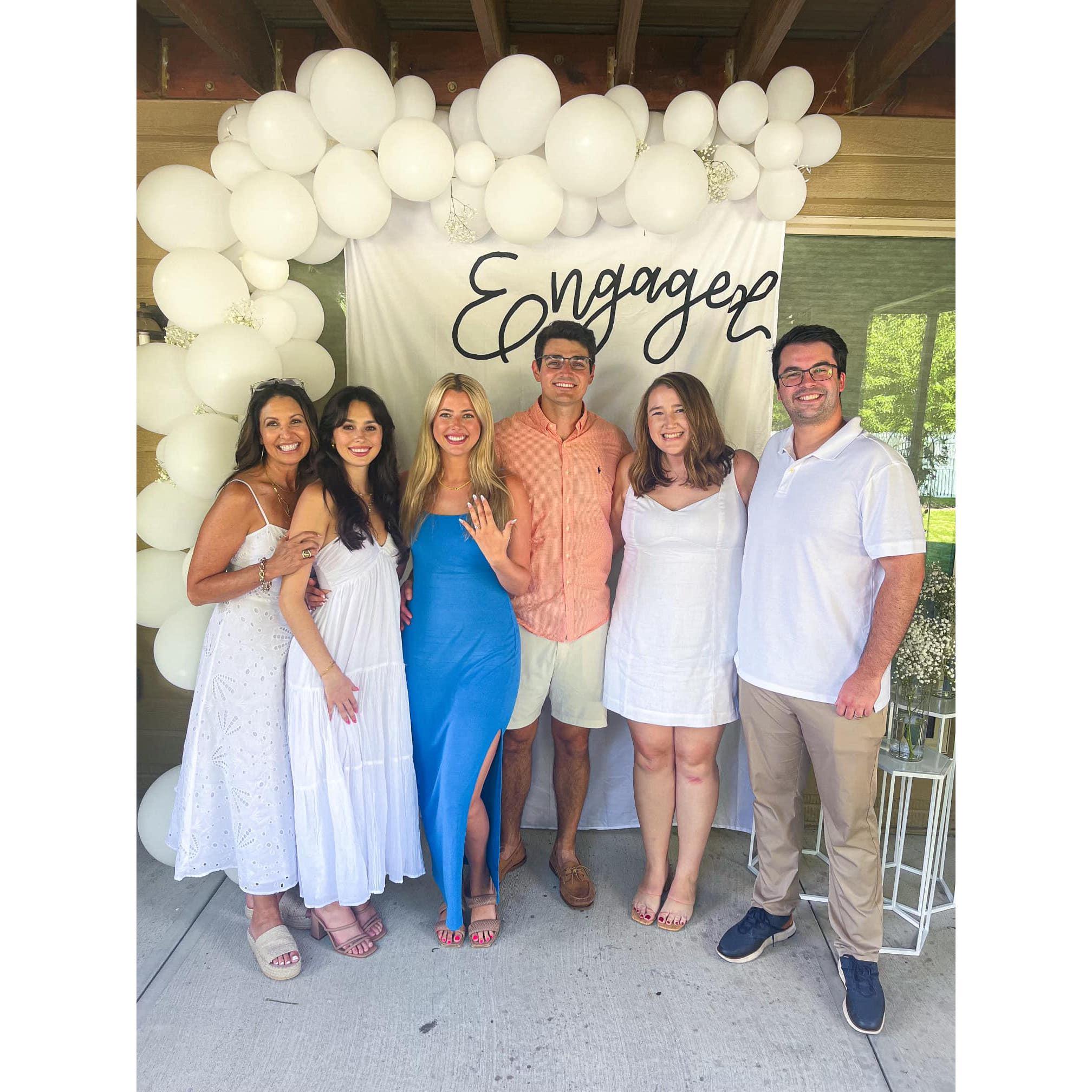 Surprise engagement party.