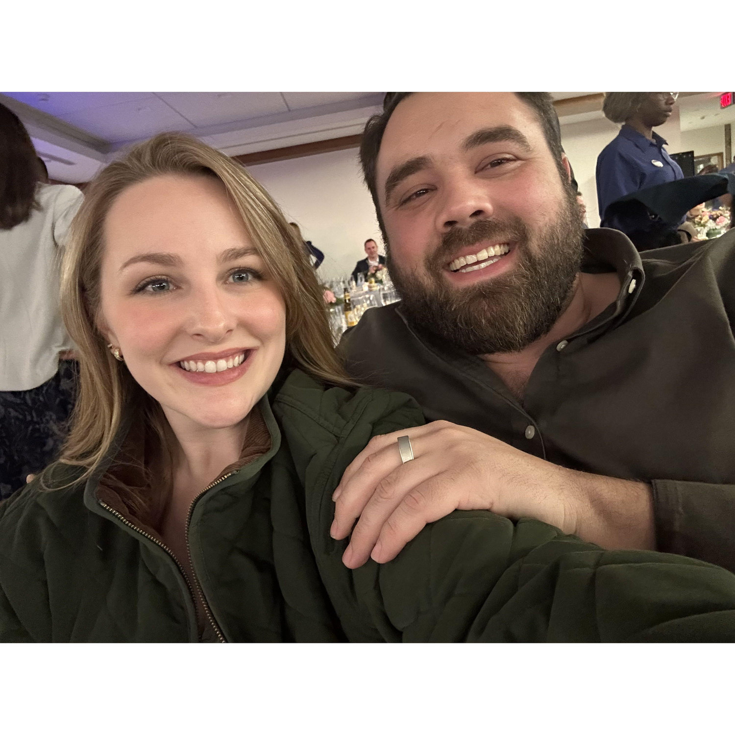 One of us always steals the other's jacket. Not naming names