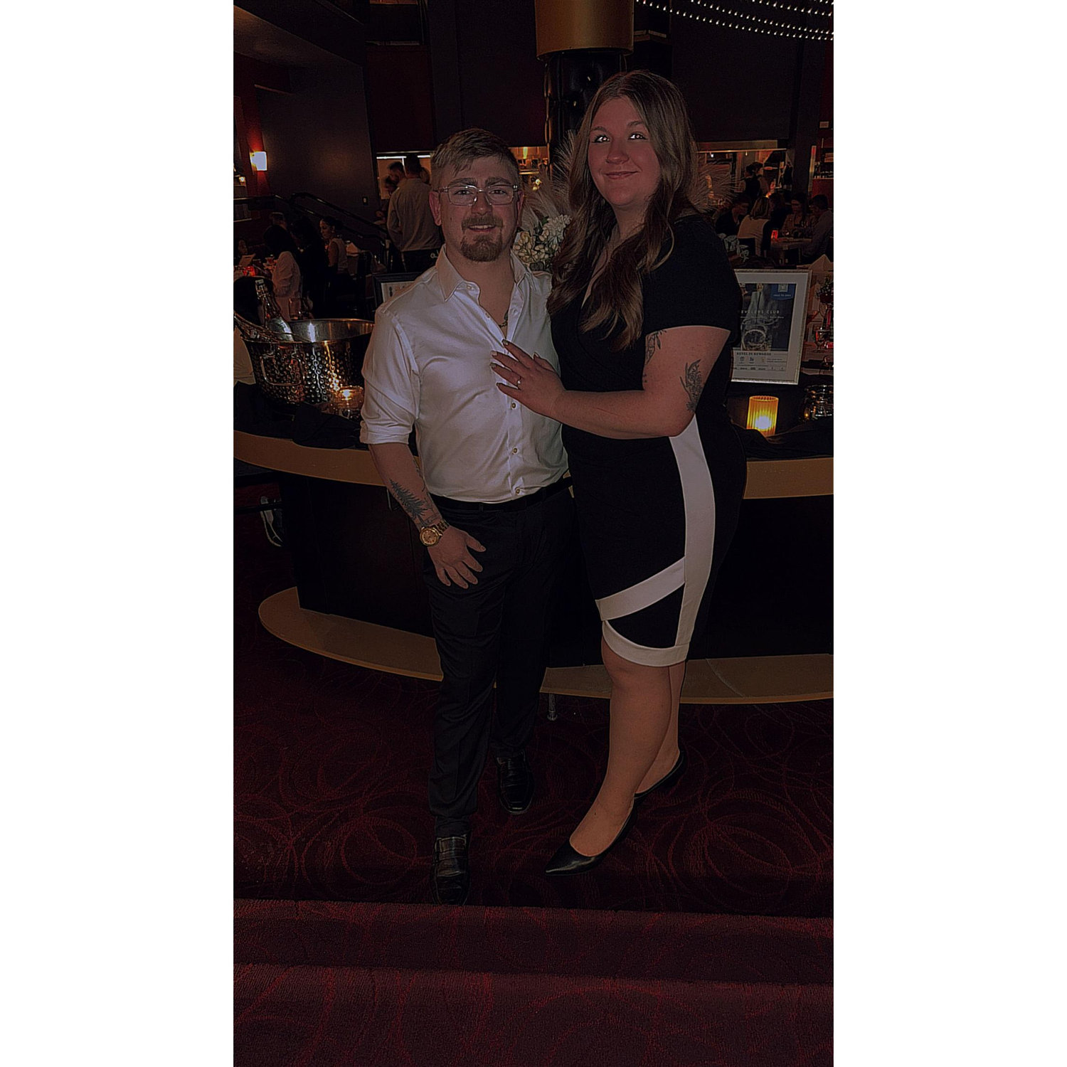Date night to celebrate the start of our engagement and say goodbye to courtship!